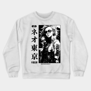 Cyberpunk Girl Manga Crewneck Sweatshirt